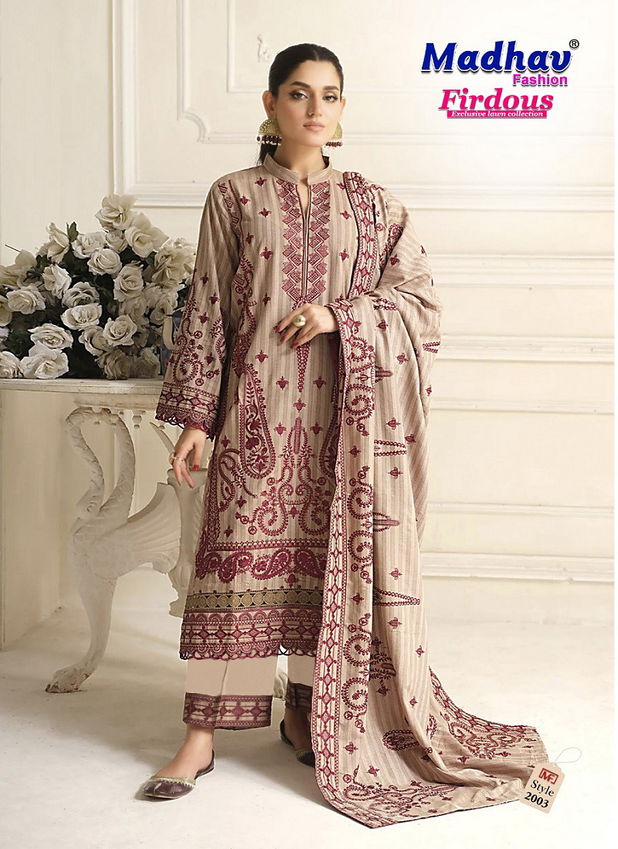 Firdous Vol 02 by Madhav Karachi Cotton Dress Material Collection